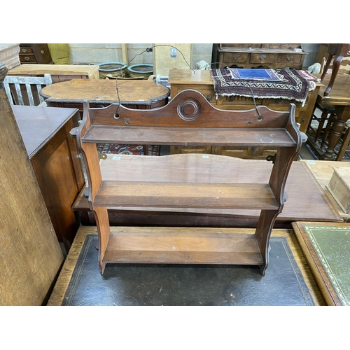 39 - An Edwardian rosewood and marquetry inlaid bow front writing table, width 91cm, depth 49cm, height 7... 