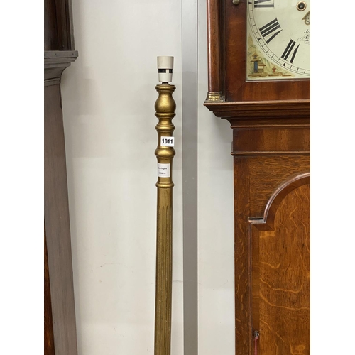 28 - A gilt lamp standard, height 150cm