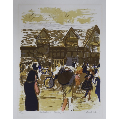 723 - Edwin Ladell (1919-1970), lithograph, 'Shakespeare's Birth Place', signed in pencil, 28/50, 60 x 47c... 