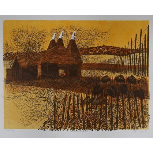 726 - Robert Tavener (1920-2004), artist proof print, 'Oast houses near Tenterden, Kent', signed in pencil... 