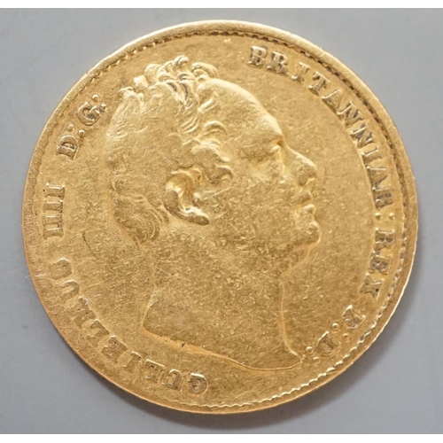 928 - A William IV gold sovereign, 1832, F.