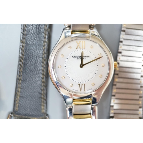 934 - A collection of lady's and gentleman's wrist watches including Raymond Weil, Seiko, Certina and Mond... 