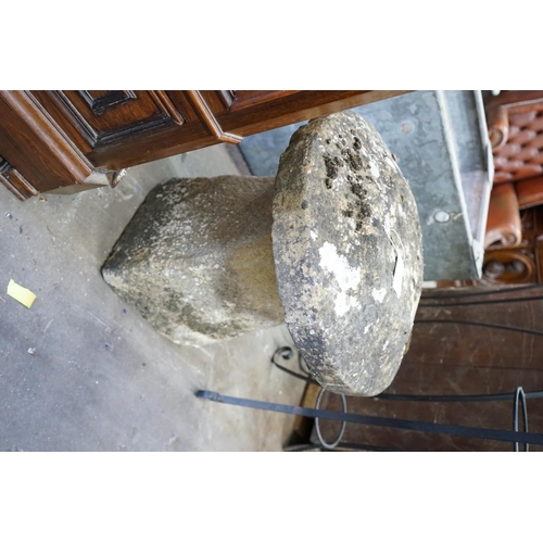 1002 - A staddle stone, height 58cm