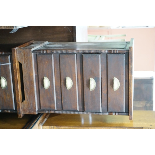 1005 - A pair of hardwood four drawer bedside chests, width 47cm depth 38cm height 74cm