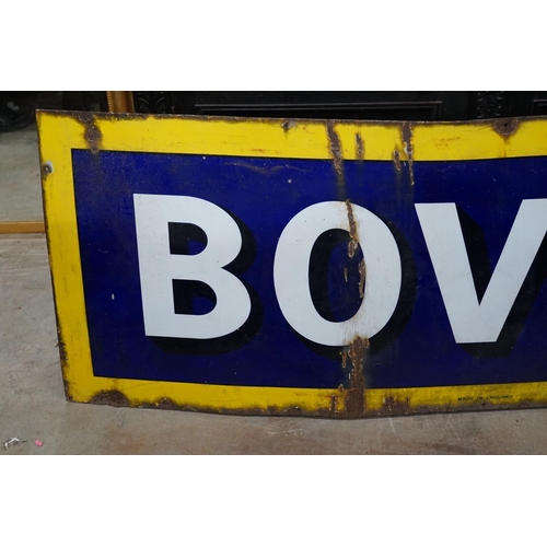 1117 - A vintage Bovril advertising sign, width 196cm height 70cm