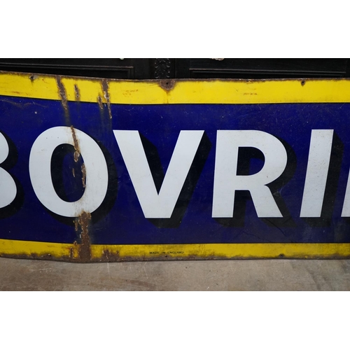 1117 - A vintage Bovril advertising sign, width 196cm height 70cm