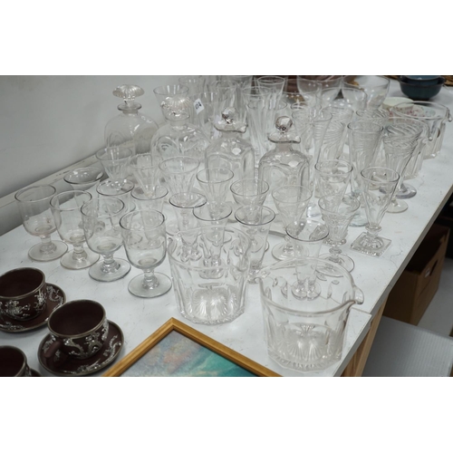 1414 - A collection of Georgian and later ale flutes  drinking glasses