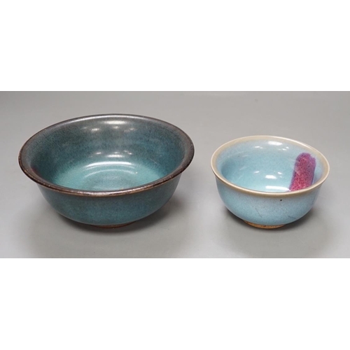 1418 - Two Chinese Jun-type bowls