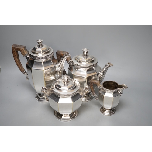 1421 - Christofle silver plated 4 piece tea/coffee set