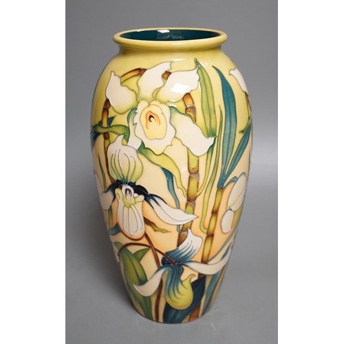 1427 - A Moorcroft 'Trentham' vase, limited edition 98/100, 2013 by Emma Bossons, boxed,25cms high.... 