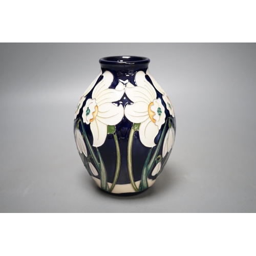 1434 - A Moorcroft 'daffodil glade' vase by Rachel Bishop, limited edition 12/25, 2016, boxed,13 cms high.... 