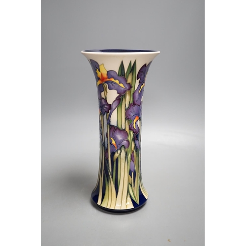 1442 - A Moorcroft 'iris shadows' vase by Kerry Godwin, limited edition 99, 2011,25.5 cms high.... 