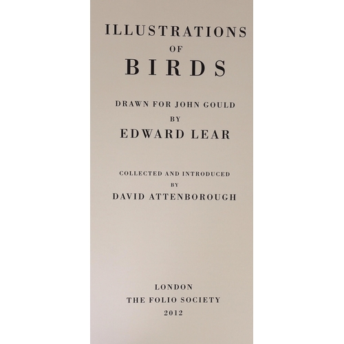 1 - ° ° Lear (Edward). Illustrations of Birds, drawn for John Gould, collected and introduced by David A... 