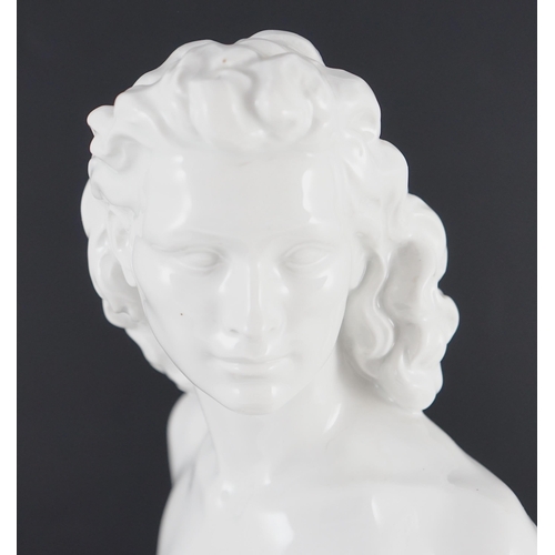 114 - Robert Ullmann (1903-1966) for Meissen, a large white glazed porcelain three-quarter length figure o... 