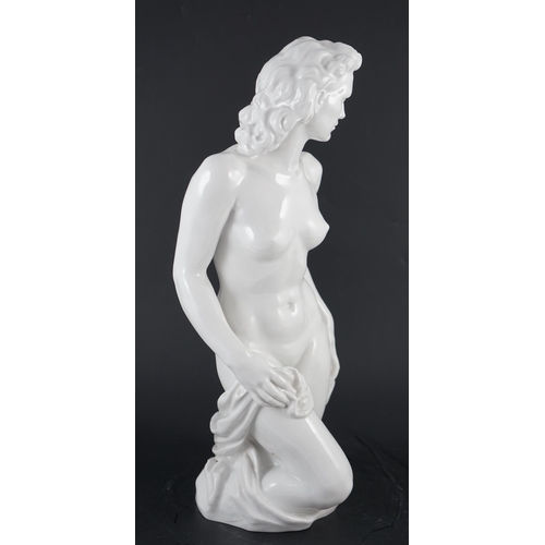 114 - Robert Ullmann (1903-1966) for Meissen, a large white glazed porcelain three-quarter length figure o... 