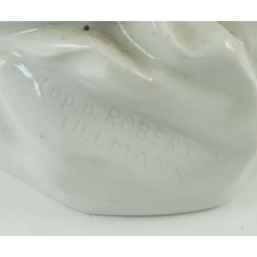 114 - Robert Ullmann (1903-1966) for Meissen, a large white glazed porcelain three-quarter length figure o... 