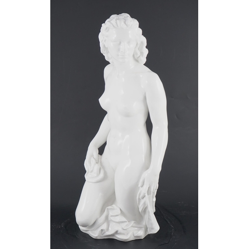 115 - Robert Ullmann (1903-1966) for Meissen, a large white glazed porcelain three-quarter length figure o... 