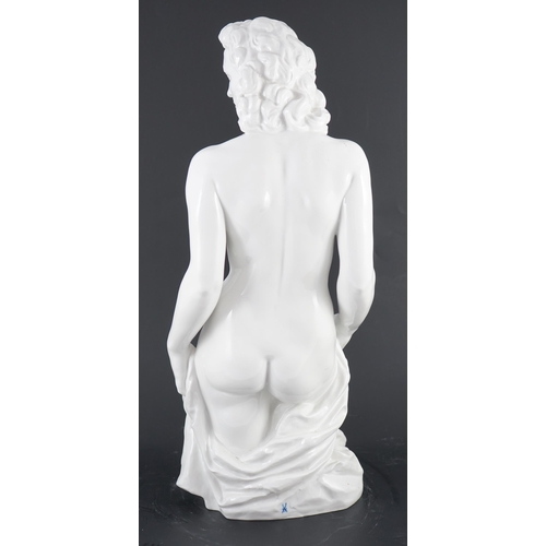 115 - Robert Ullmann (1903-1966) for Meissen, a large white glazed porcelain three-quarter length figure o... 