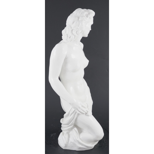 115 - Robert Ullmann (1903-1966) for Meissen, a large white glazed porcelain three-quarter length figure o... 