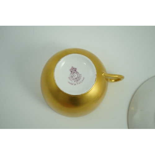 121 - A Royal Worcester fruit painted tea cup and saucer, date code for 1925/6, the interior of the cup pa... 