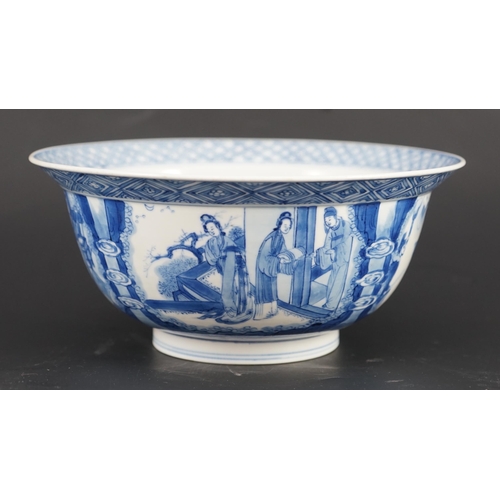 162 - A fine Chinese blue and white Xi Xiang Ji bowl, Kangxi six character mark and of the period (1662-... 