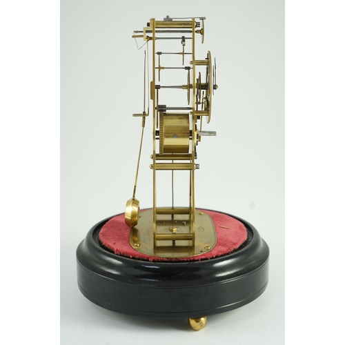 278 - Pierret a Paris. Ms Honorables Exp. Paris. Londres. A small 19th French skeleton alarm timepiece, wi... 