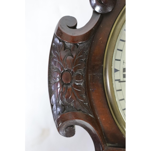 290 - Charles Frodsham, 27 South Molton Street, London. A Victorian carved mahogany drop dial wall timepie... 