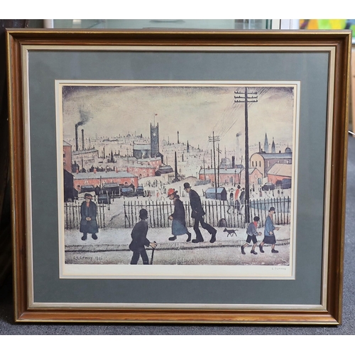 Lawrence Stephen Lowry R.A.(18871976) View of a Townlithographsigned