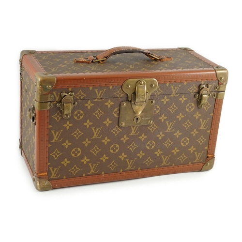 47 - A Louis Vuitton train case, no.873750 Width 41cm. Depth 18cm. Height 24cm.