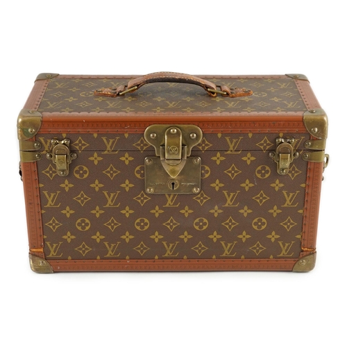 47 - A Louis Vuitton train case, no.873750 Width 41cm. Depth 18cm. Height 24cm.