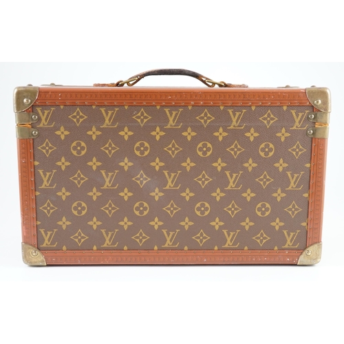 47 - A Louis Vuitton train case, no.873750 Width 41cm. Depth 18cm. Height 24cm.