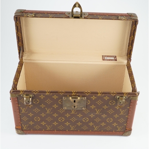 47 - A Louis Vuitton train case, no.873750 Width 41cm. Depth 18cm. Height 24cm.