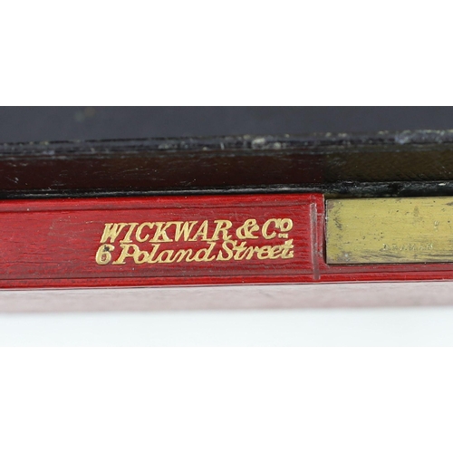 57 - An early 20th century red morocco despatch box, formerly the property of Richard Assheton Cross, b.1... 