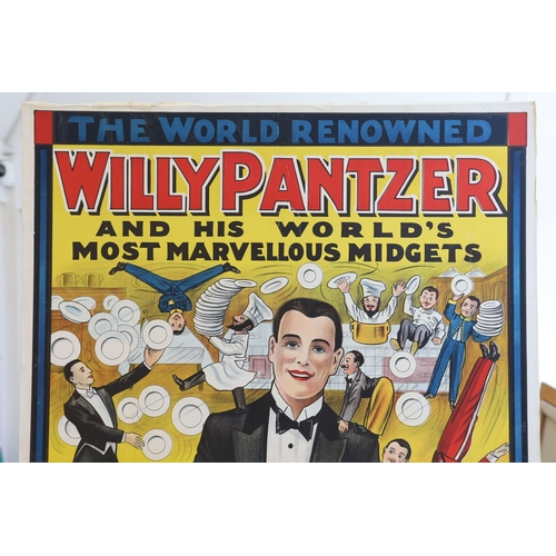 6 - Rolf Kemp. A Moody Brothers limited advertising poster for Willy Pantzer and his World's Most Marvel... 