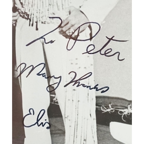 9 - Elvis: a signed photograph and related material formerly belonging to Peter Aldersley, ex Radio Luxe... 