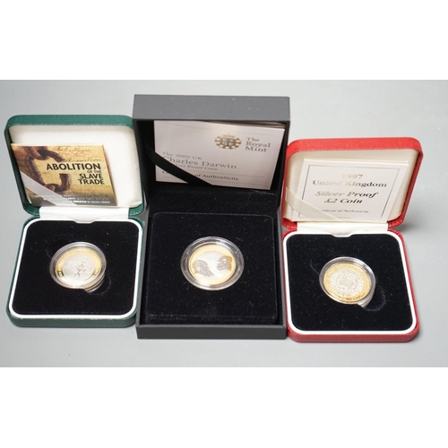 1485 - Seventeen cased Royal Mint proof silver £2 coins for 1994, 1996, 1997, 2000, 2 x 2001, 2 x 2003, 2 x... 