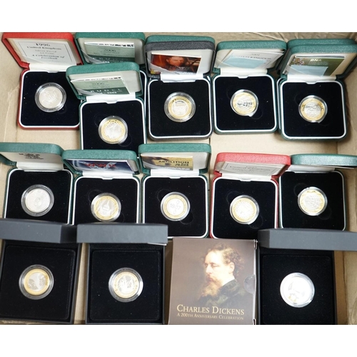 1485 - Seventeen cased Royal Mint proof silver £2 coins for 1994, 1996, 1997, 2000, 2 x 2001, 2 x 2003, 2 x... 