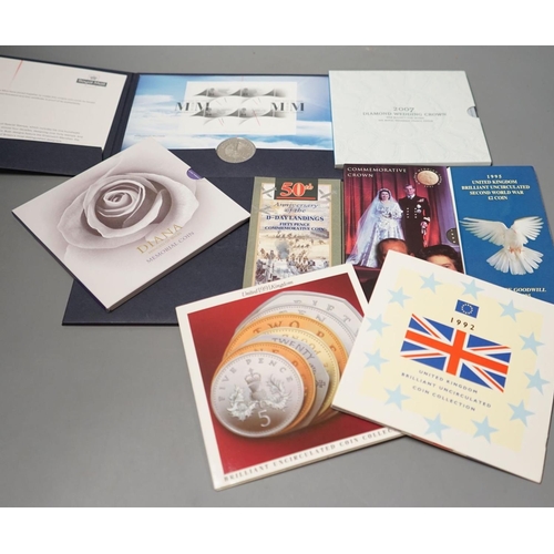 1486 - A collection of QEII Royal Mint Brilliant Uncirculated coins, 1992 onwards including various commemo... 