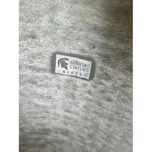 10 - A pair of large reconstituted stone circular garden planters, diameter 55cm height 49cm