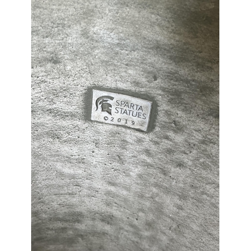 10 - A pair of large reconstituted stone circular garden planters, diameter 55cm height 49cm