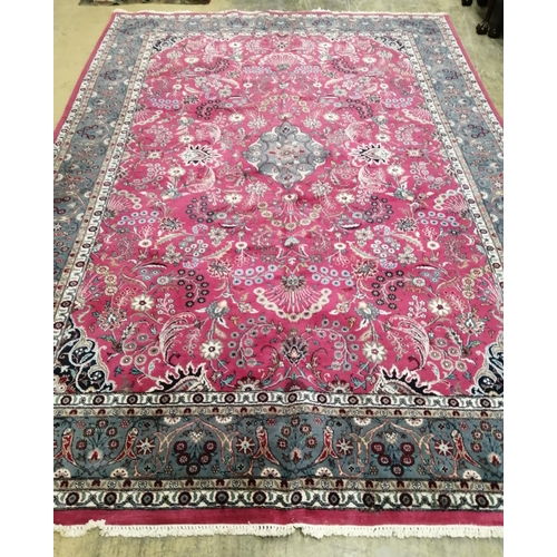 35 - A fine North West Persian Kashan burgundy ground carpet, 336 x 242cm