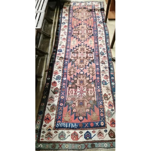 43 - A Caucasian runner, 305 x 96cm