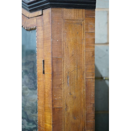 1119 - A 19th century Continental walnut standing corner cabinet, width 82cm, depth 50cm, height 177cm... 