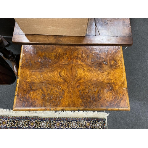 1180 - A small 18th century style burr elm four drawer chest, width 74cm, depth 45cm, height 76cm