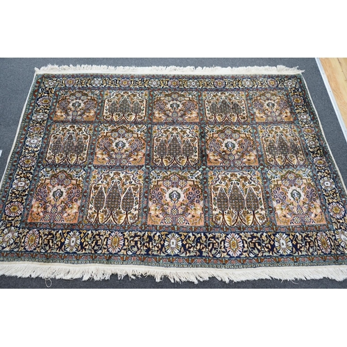 1192 - A Persian design silk rug, 190 x 130cm