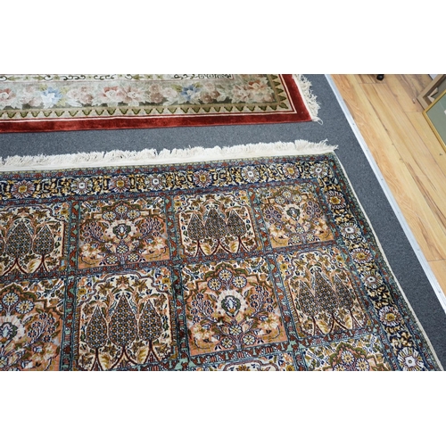 1192 - A Persian design silk rug, 190 x 130cm