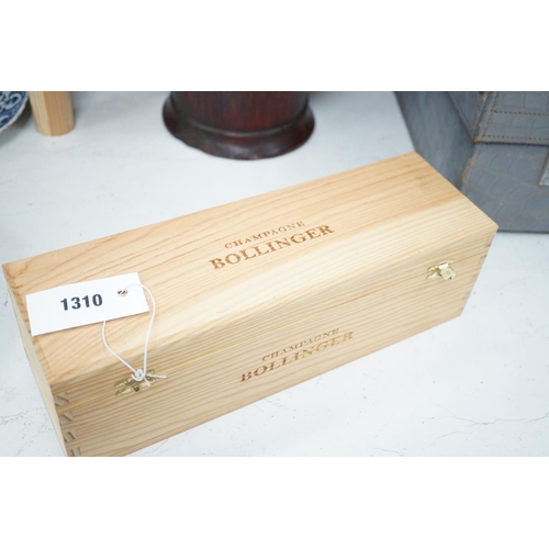 1310 - A bottle of Bollinger R.D. 1988, 75cl in original wood case