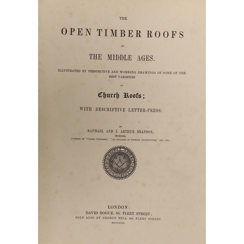 1332 - ° ° Brandon, John Raphael - The Open TImber Roofs ... 1849