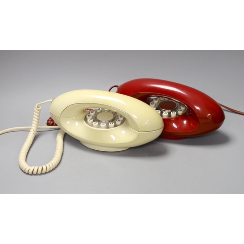 1341 - Two Autophon telephone handsets, AUG002 and AUG005,24 cms wide,