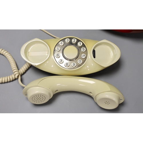 1341 - Two Autophon telephone handsets, AUG002 and AUG005,24 cms wide,